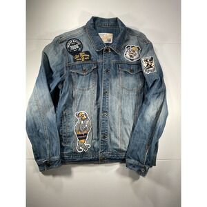Parish Nation Jacket Mens 2XL 2006 Champions Embroidered Patches Denim‎ Y2K VTG